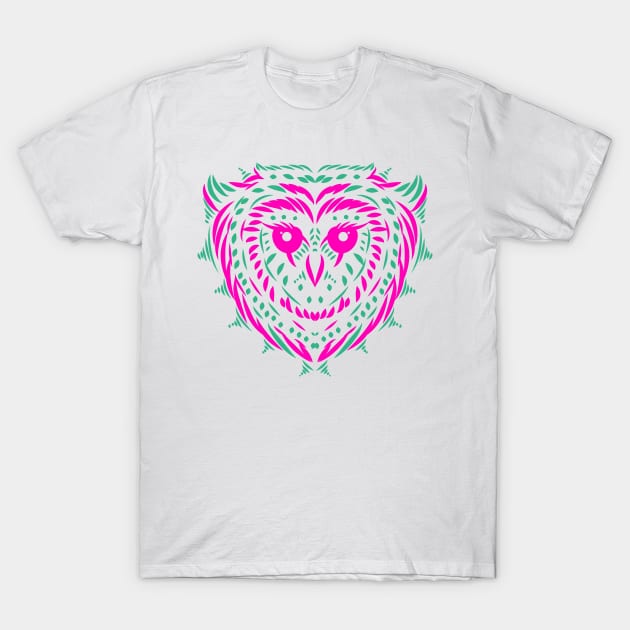 OWL ART T-Shirt by Luckyart11